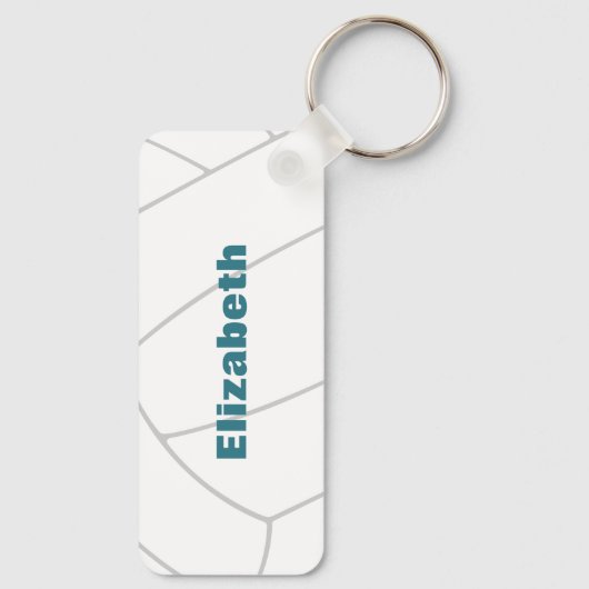 Volleyball-Sportteam-Geschenke unter 10 aquamarine Schlüsselanhänger (Rückseite)