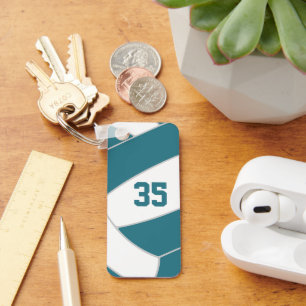 Volleyball-Sportteam-Geschenke unter 10 aquamarine Schlüsselanhänger