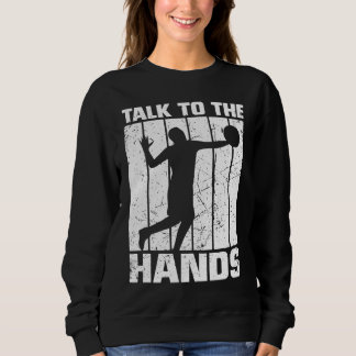 Volleyball Sprich Mit Den Händen Retro Vintage 2 Sweatshirt