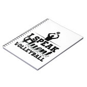 Volleyball-Sprichwort Notizblock (Linke Seite)