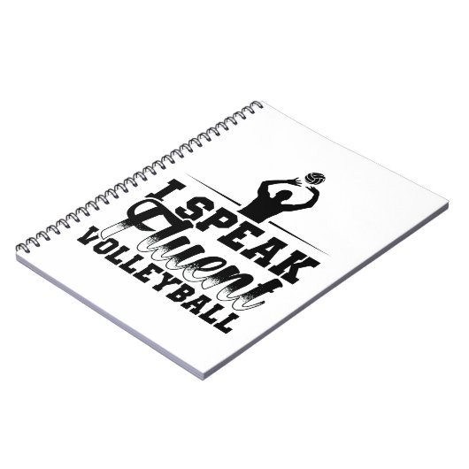 Volleyball-Sprichwort Notizblock (Linke Seite)