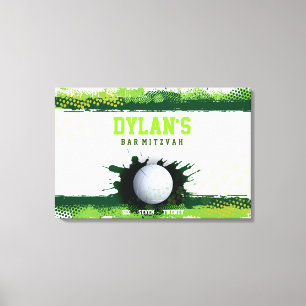 VOLLEYBALL-SPRITZEN Bar Mitzvah unterzeichnen Leinwanddruck