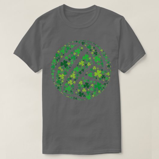 Volleyball St Patricks Day Shamrock Clover Irish G T-Shirt (Design vorne)
