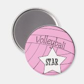 Volleyball Star Magnet (Vorderseite/Rückseite)