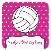 Volleyball-Sticker für Mädchen - Rosa und Lila
