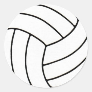 Volleyball-Sticker Runder Aufkleber