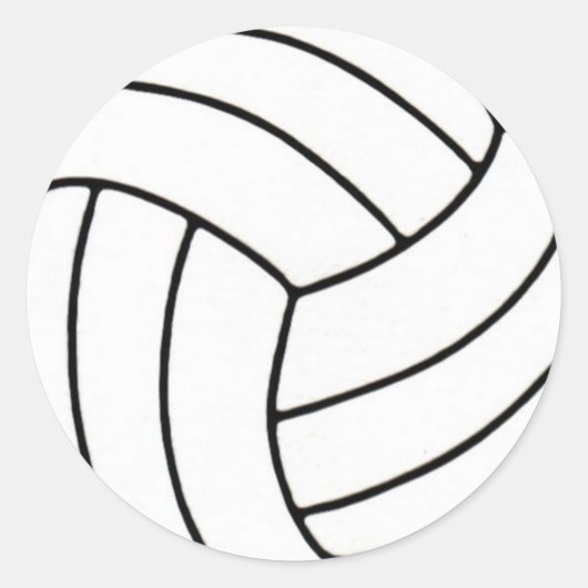 Volleyball-Sticker Runder Aufkleber (Vorderseite)
