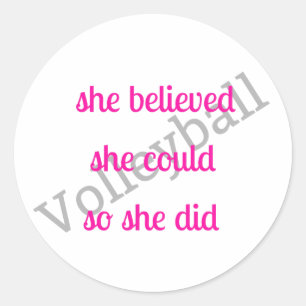 Volleyball-Sticker Runder Aufkleber