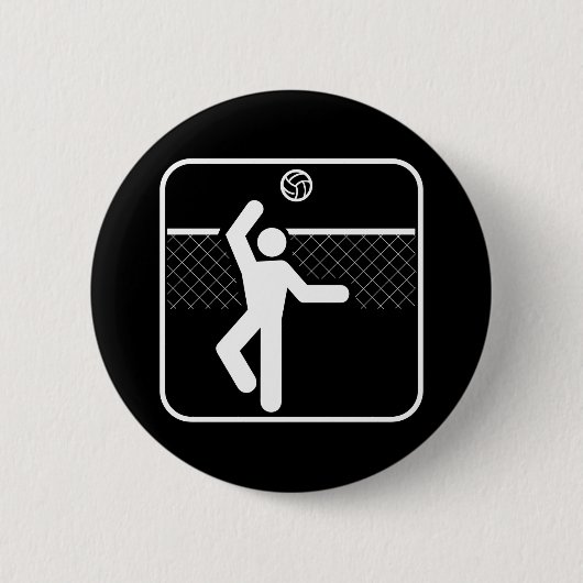 Volleyball-Symbol-Knopf Button (Vorderseite)