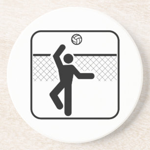 Volleyball-Symbol-Untersetzer Getränkeuntersetzer