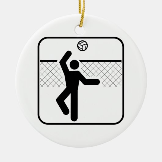 Volleyball-Symbol-Verzierung Keramik Ornament (Vorne)