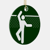 Volleyball-Symbol-Verzierung Keramik Ornament (Rechts)