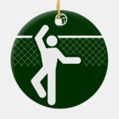 Volleyball-Symbol-Verzierung Keramik Ornament (Hinten)