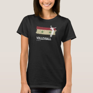 Volleyball Syrien Flag Mädchen Volleyball Frauen T-Shirt