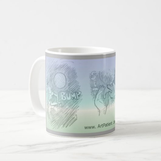 Volleyball-Tasse Kaffeetasse (Vorderseite Links)