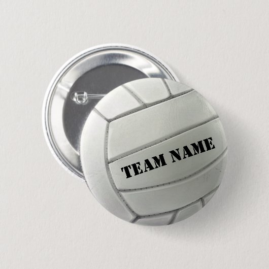 Volleyball-Taste Ihres Teams Button (Vorne & Hinten)