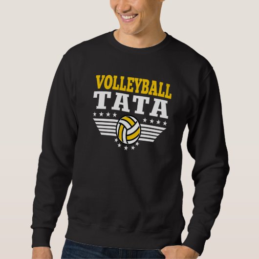Volleyball Tata Retro Volleyball Father Player Sweatshirt (Vorderseite)