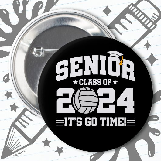Volleyball Team Class 2024 Abschluss Senior 2024 Button