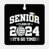 Volleyball Team Class 2024 Abschluss Senior 2024 Ornament Aus Metall (Rückseite)