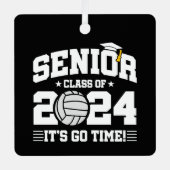 Volleyball Team Class 2024 Abschluss Senior 2024 Ornament Aus Metall (Vorderseite)