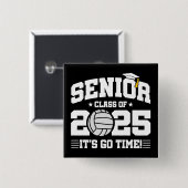 Volleyball Team Class 2025 Abschluss Senior 2025 Button (Vorne & Hinten)