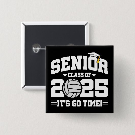 Volleyball Team Class 2025 Abschluss Senior 2025 Button (Vorne & Hinten)