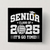Volleyball Team Class 2025 Abschluss Senior 2025 Button (Vorderseite)