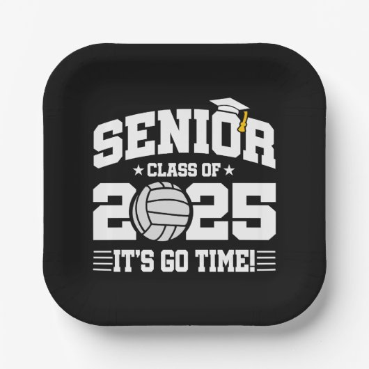 Volleyball Team Class 2025 Abschluss Senior 2025 Pappteller (Vorderseite)