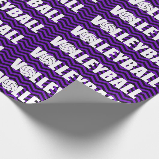 Volleyball Team Color Geschenkpapier (Ecke)