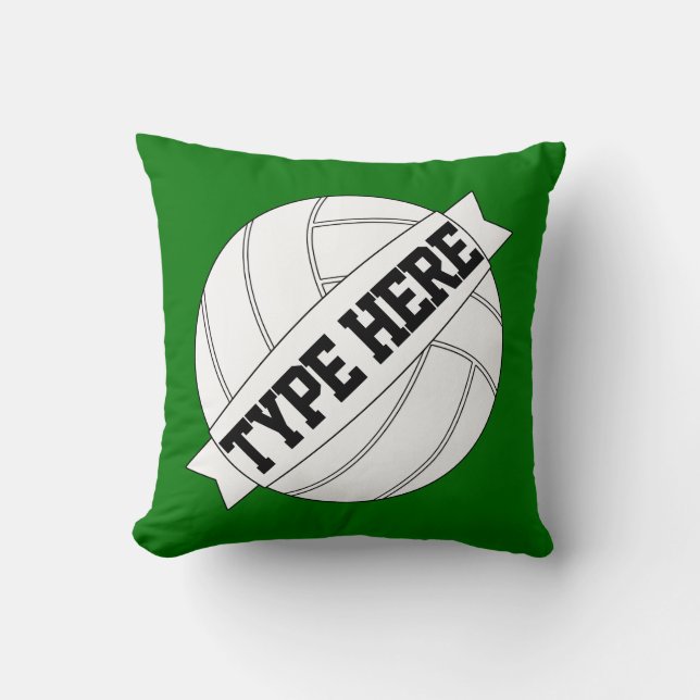 Volleyball Team Custom Text & Color Theke Kissen (Vorderseite)