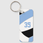 Volleyball-Team erhält hellblaues Schwarz Schlüsselanhänger (Vorderseite)