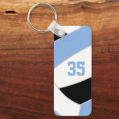 Volleyball-Team erhält hellblaues Schwarz Schlüsselanhänger (Vorderseite)