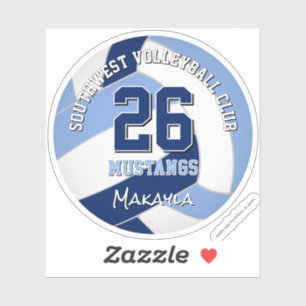 Volleyball-Team färbt Kinder in hellblau Aufkleber