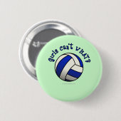 Volleyball Team Geschenke - Blau Button (Vorne & Hinten)