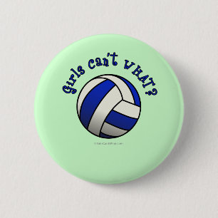 Volleyball Team Geschenke - Blau Button