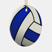 Volleyball Team Geschenke - Blau Keramik Ornament (Rechts)