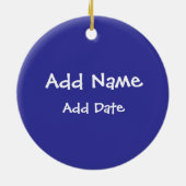 Volleyball Team Geschenke - Blau Keramik Ornament (Hinten)