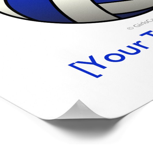 Volleyball Team Geschenke - Blau Poster (Ecke)