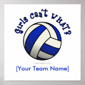 Volleyball Team Geschenke - Blau Poster (Vorne)