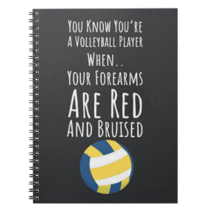 Volleyball-Team gibt Spielern Sport Funny Vball Notizblock