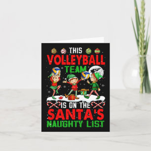 Volleyball Team ist auf der Weihnachtsliste Pl Karte