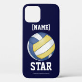 Volleyball Team Name and Number Case Mate iPhone C (Rückseite)