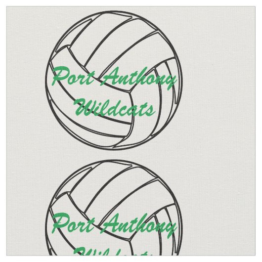 Volleyball-Team-Name im Grün Stoff (Nahaufnahme)