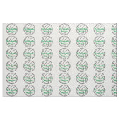 Volleyball-Team-Name im Grün Stoff (Fat Quarter (45,7 x 55,9 cm))