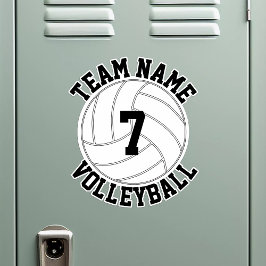 Volleyball Team Name & Spielnummer Benutzerdefinie Aufkleber