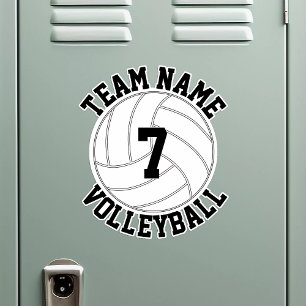 Volleyball Team Name & Spielnummer Benutzerdefinie Aufkleber