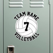 Volleyball Team Name & Spielnummer Benutzerdefinie Aufkleber