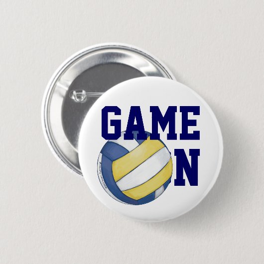 Volleyball Team Name und Nummer Button (Vorne & Hinten)
