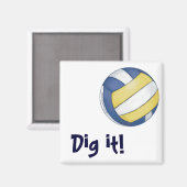 Volleyball Team Name und Nummer Magnet (Vorderseite/Rückseite)