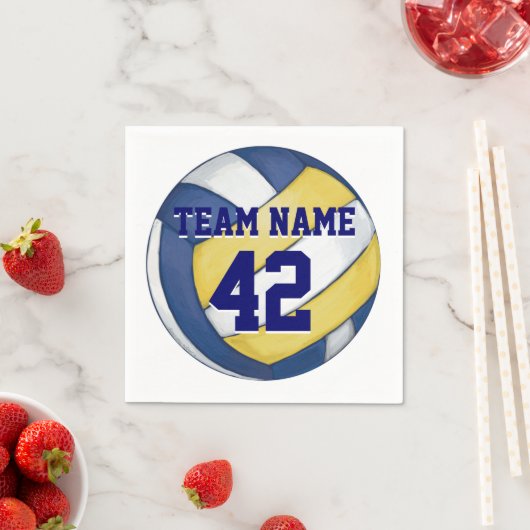 Volleyball Team Name und Nummer Serviette (Beispiel)